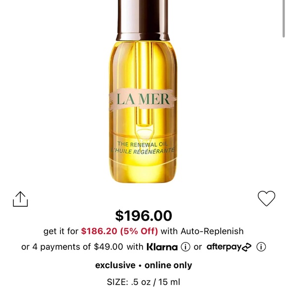 La Mer Renewal Oil 15ml - NEW A63or better - Picture 4 of 4